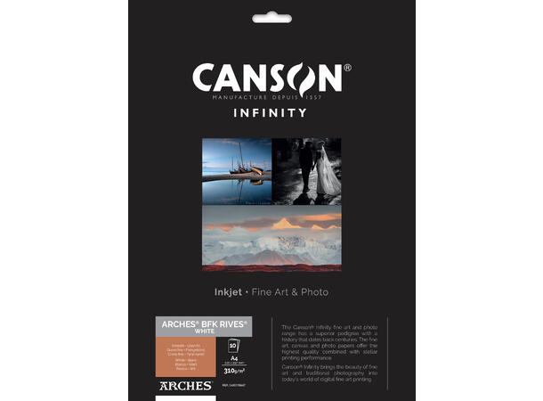 Canson Arches BFK Rives A4 10 ark (White) 310 gsm