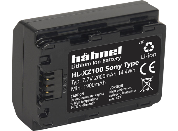 Hahnel Batteri Sony HL-XZ100 Erstatningsbatteri for Sony FZ100