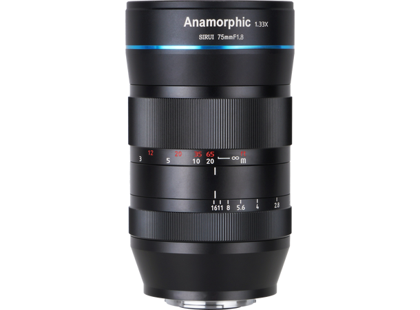 Sirui 75mm f/1.8 1,33x Anamorphic Fuji X Anamorph videooptikk for Fujifilm X