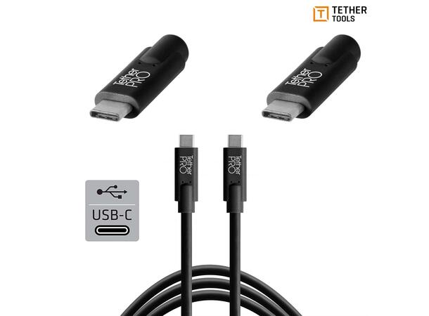 TetherPro USB-C to USB-C 4.6 m Svart Svart, 4,6 m. Høy kvalitet
