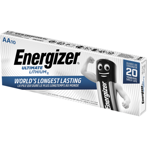 Energizer Batteri Ultimate Lithium AA 10-pakning AA Lithium batteier