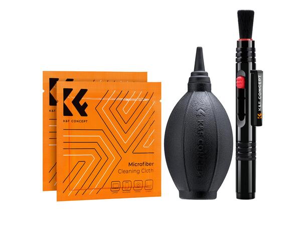 K&F Cleaning Kit 3-i-1 Rensesett med penn, blåsebelg og klut