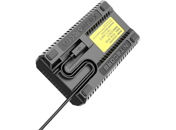 Nitecore ULM10 PRO Dobbel lader for Leica BP-SCL5 batterier 