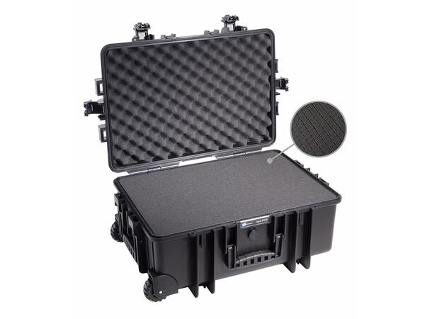 B&W Outdoor Cases 6700 Skuminnredning Stor og solid hardcase med hjul