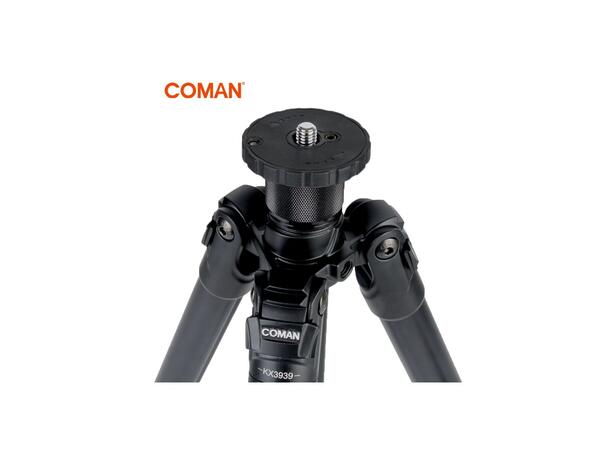 Coman KX3939 tripod + Q5S videohode Stativ for foto, video og spottingscope