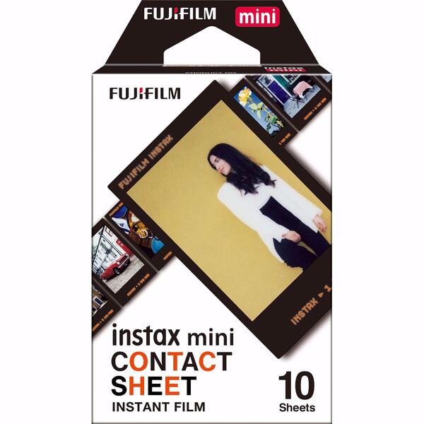 Fujifilm Instax Film mini Contact Sheet 10 bilder, fargefilm Fuji Instax mini
