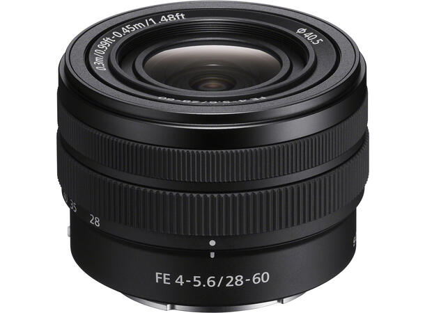 Sony FE 28-60 f/4.0-5.6 Liten, lett og fullformat 
