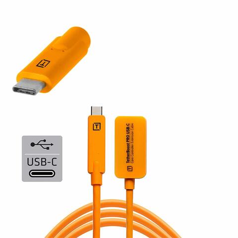 Tether Tools Boost Pro USB-C Forlengelsekabel 4,6m  - Orange