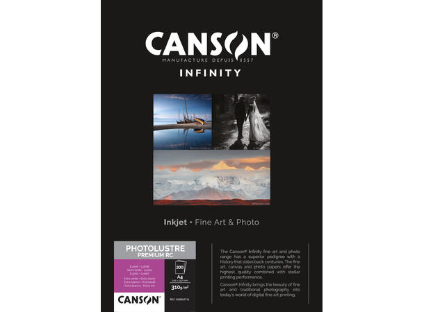 Canson Photo Lustre Premium RC A4 Pakken inneholder 200 ark, 310gsm 