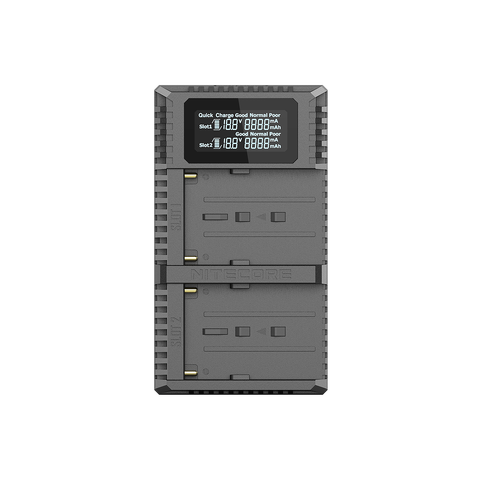 Nitecore USN3 PRO Dobbel lader for NP-F batterier