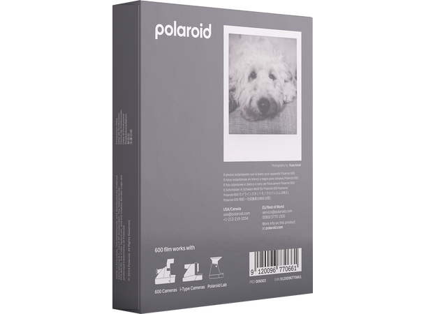 Polaroid 600 Sort/hvit Sort/hvit film for Polaroid 600 kamera 